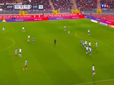 گل اول بلژیک به فرانسه توسط اوپندا؛ فرانسه 1 - 1 بلژیک