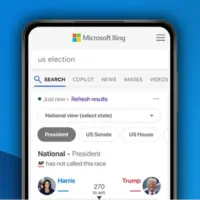 طراحی مایکروسافت بینگ در آستانه انتخابات آمریکا آپدیت شد