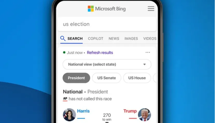 طراحی مایکروسافت بینگ در آستانه انتخابات آمریکا آپدیت شد