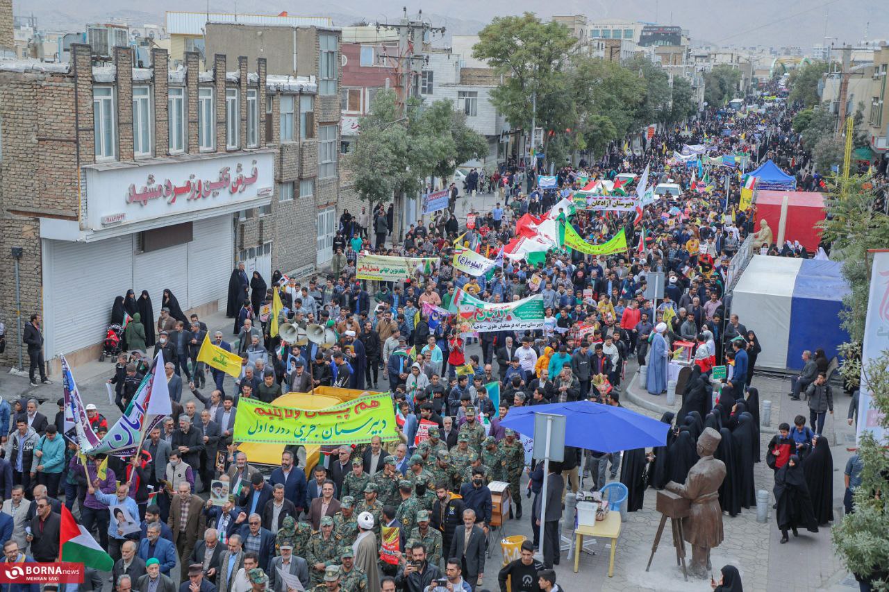 راهپیمایی روز ۱۳ آبان در اراک 