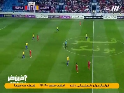 گل اول پرسپولیس به الغرافه توسط علیپور که به دلیل آفساید مردود اعلام شد