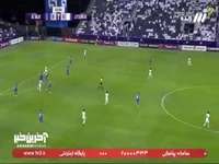 ضربه دیدنی رامین رضائیان در مقابل الهلال که به تیر خورد 