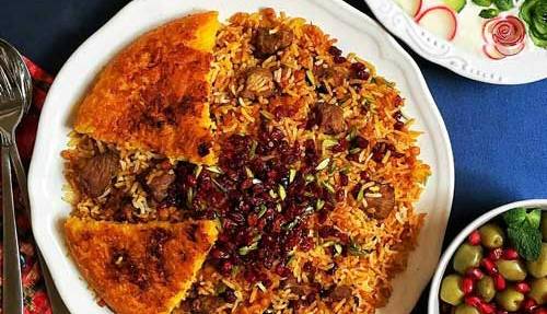 طرز تهیه قیمه شاه عباسی با ته‌دیگ ته‌چینی