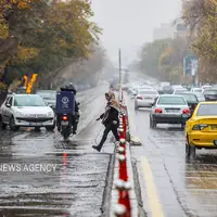 باران زیبای پاییزی در تبریز