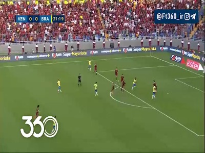 ضربه وینیسیوس به تیر دروازه و شوت خطرناک جرسون؛  ونزوئلا 0-0 برزیل