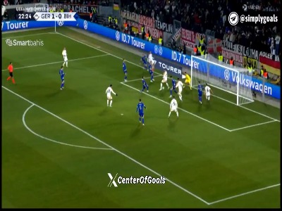 گل دوم آلمان به بوسنی توسط کلندیست؛ آلمان 2 - 0 بوسنی