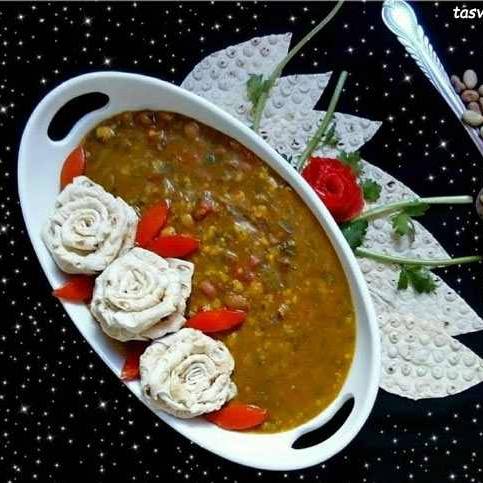 طرز تهیه آش اماج یا آش بی بی غذای محلی نیشابور
