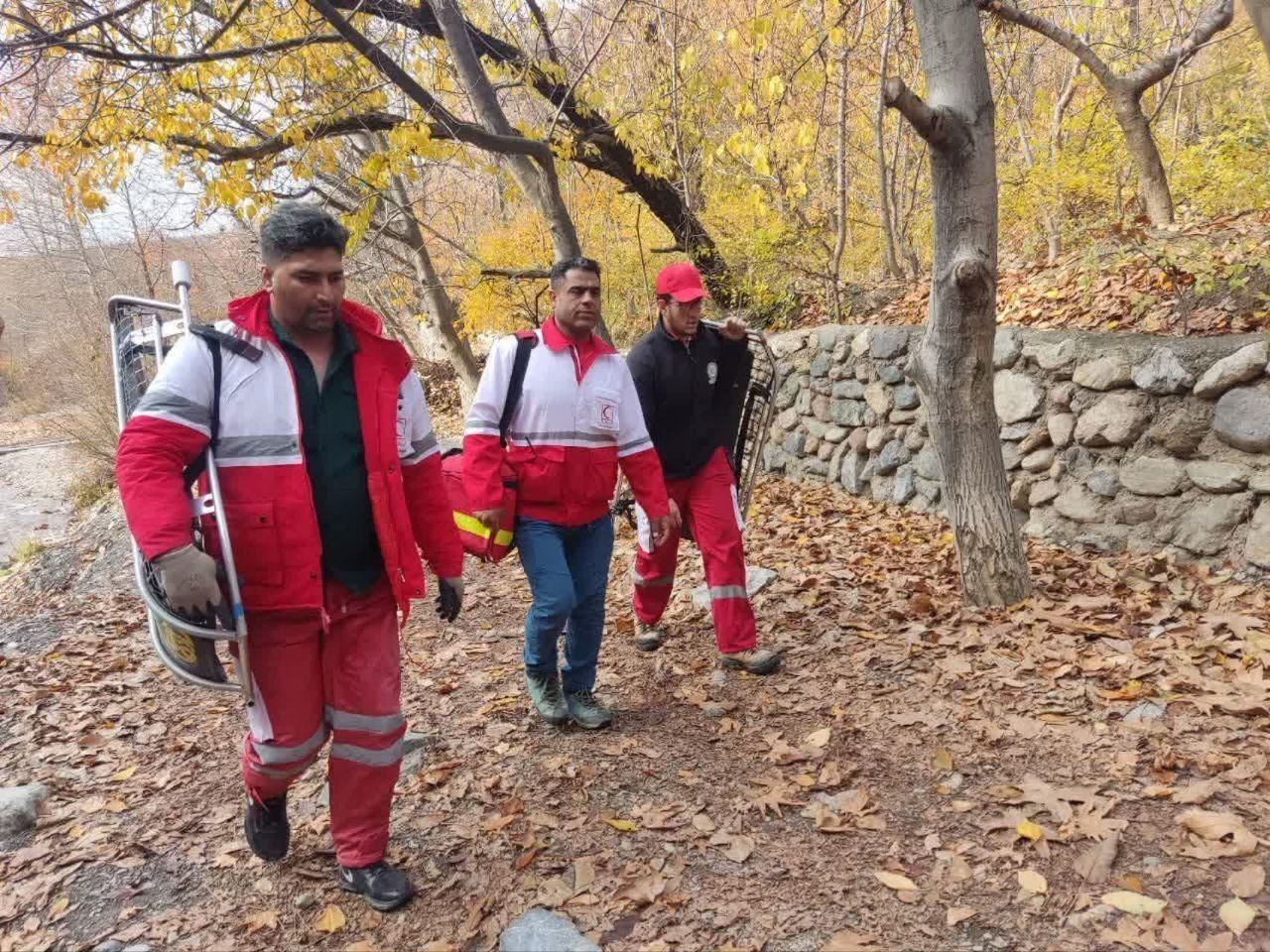 نجات بانوی مصدوم در ارتفاعات روستای بوژانِ نیشابور