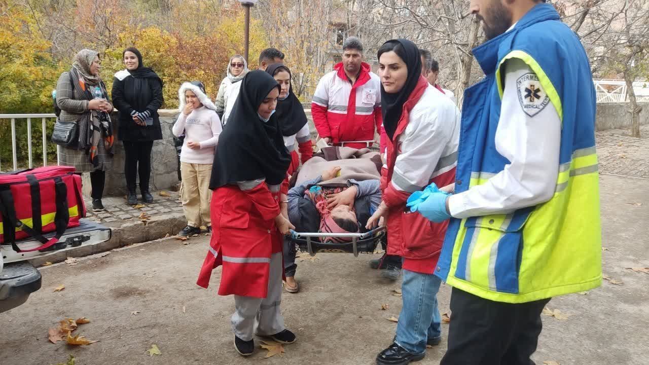 نجات بانوی مصدوم در ارتفاعات روستای بوژانِ نیشابور