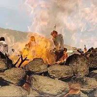 برپایی جشنواره سنتی کلوخ پزان در شمال فارس