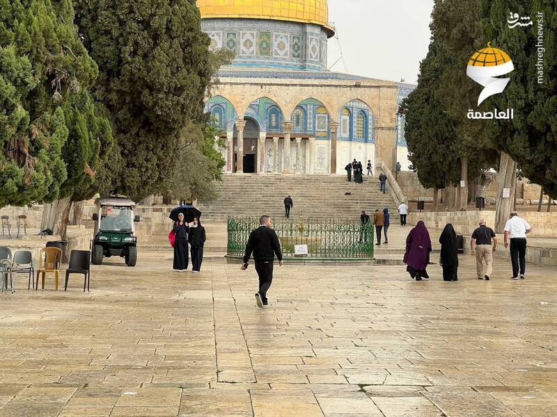 حال و هوای بارانی مسجدالاقصی