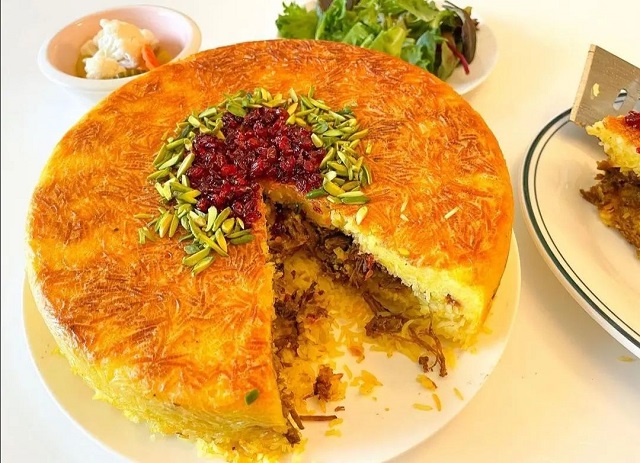 طرز تهیه تهچین گوشت مجلسی