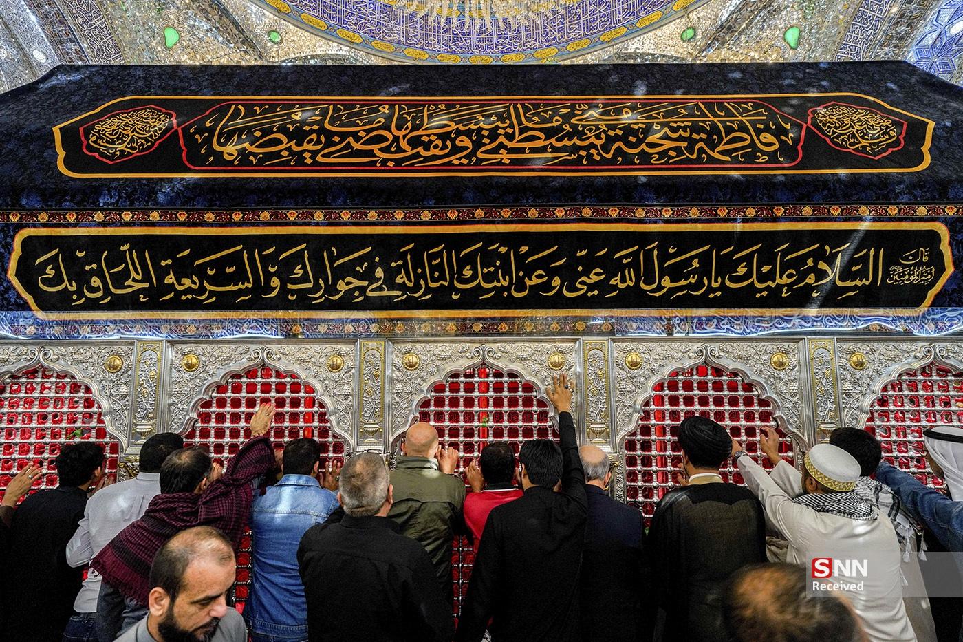 عکس/ حال و هوای حرم مطهر امیرالمومنین (ع) در ایام فاطمیه