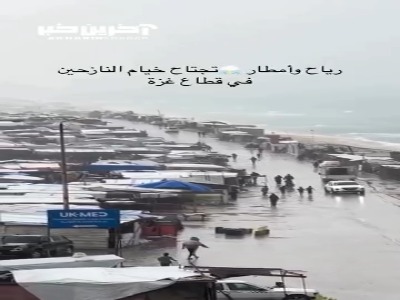 بارش شدید باران و وضعیت بحرانی شهر جنگ زده غزه