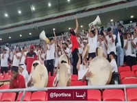 شادی هواداران الریان پس از زدن گل تساوی مقابل پرسپولیس