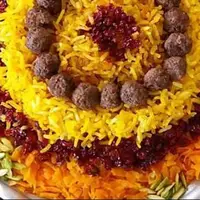 گوشت قلقلی و برنج سه رنگ گزینه خوشمزه برای ناهار