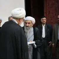 عکس/ تکریم ماموستا خدایی؛ امام‌جمعه جدید بانه معرفی شد