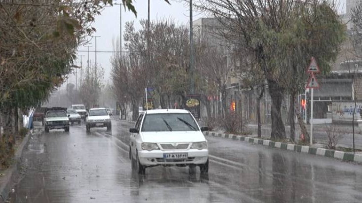 بارش برف پاییزی در خلخال