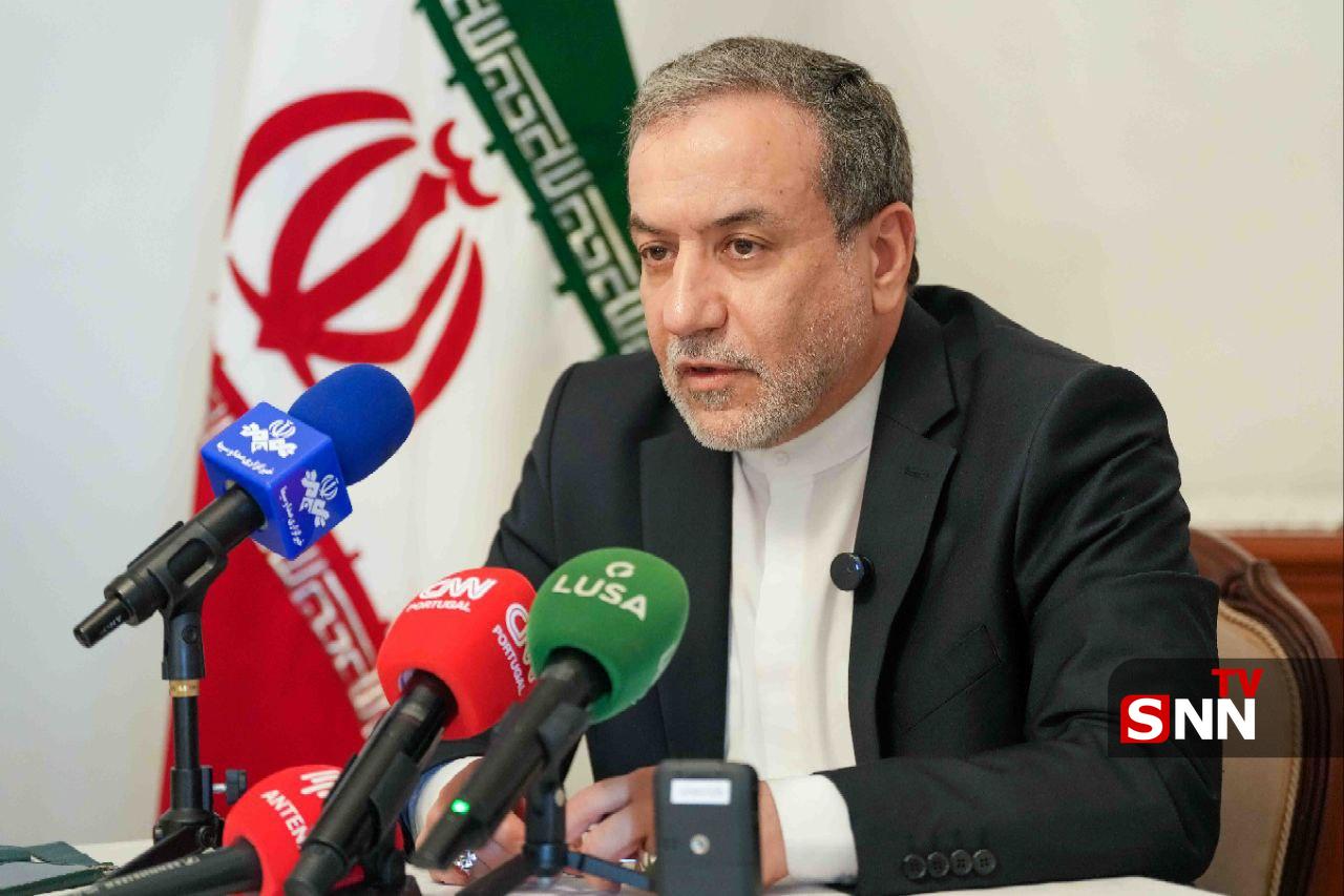  نشست خبری عباس عراقچی با جمعی از خبرنگاران پرتغالی در لیسبون