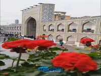 بارش باران پاییزی در حرم مطهر رضوی