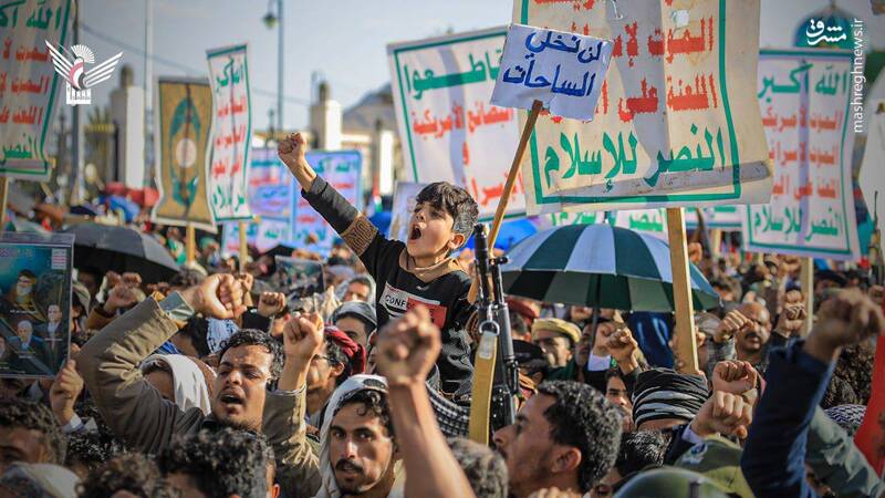 عکس/ خروش دلاوران یمنی‌ در حمایت از فلسطین و لبنان
