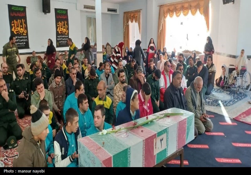 عکس/ مراسم وداع با شهید گمنام با حضور معلولان و سالمندان خراسان جنوبی