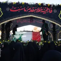 عکس/ تشییع پیکر ۱۰۰ شهید گمنام در تهران همزمان با شهادت حضرت زهرا (س)