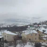 بارش برف در روستای میناوند شهرستان طالقان