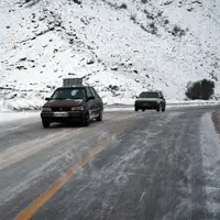 بارش برف در جاده کرج - چالوس و آزادراه تهران - شمال 