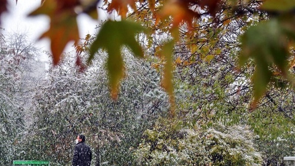 بارش برف و باران در راه همدان