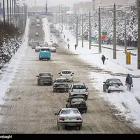 بارش سنگین برف در زنجان