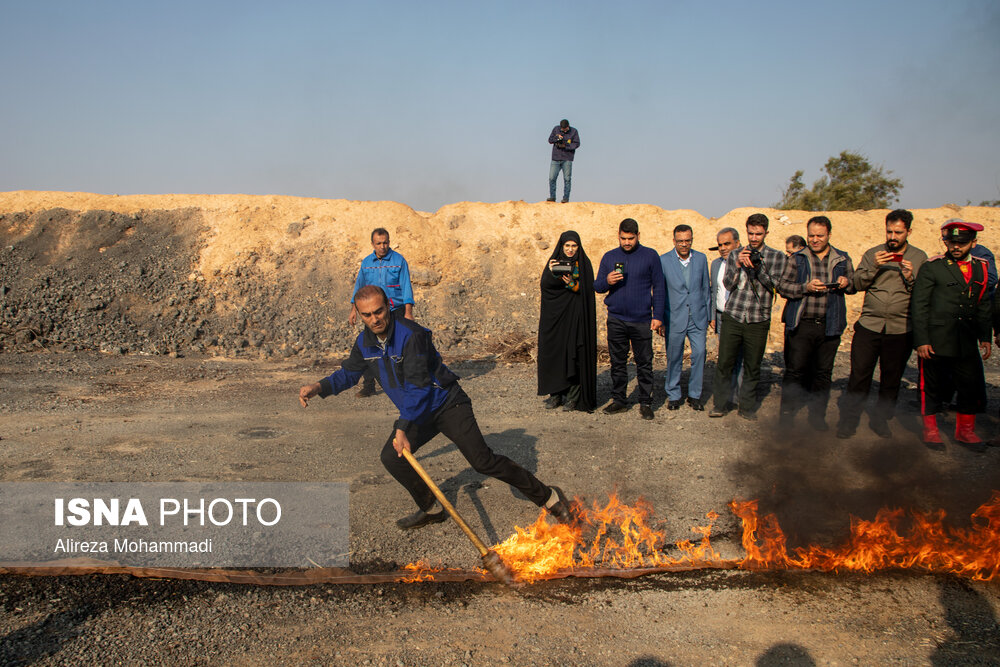 مراسم امحای ۸ تن مواد مخدر در اهواز