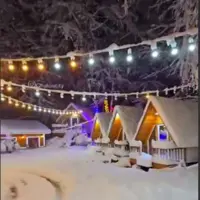 جاده برفی و رویایی جنگل عباس آباد 