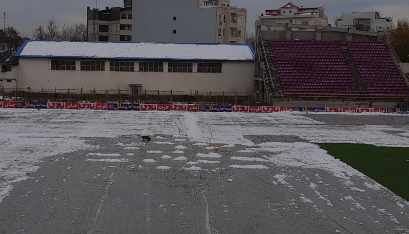 برف سنگین رشت بازی را به تاخیر انداخت