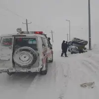 امدادرسانی به ۵۴۰ نفر در برف و کولاک جاده خلخال-اسالم