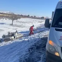 ۵ مصدوم به دنبال واژگونی پژو در محور نیشابور ـ مشهد