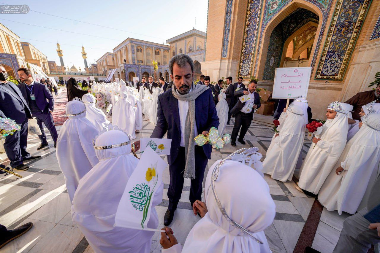 جشن شکوه بندگی ۳هزار نوگل عراقی در صحن حضرت زهرا سلام‌الله‌علیها 