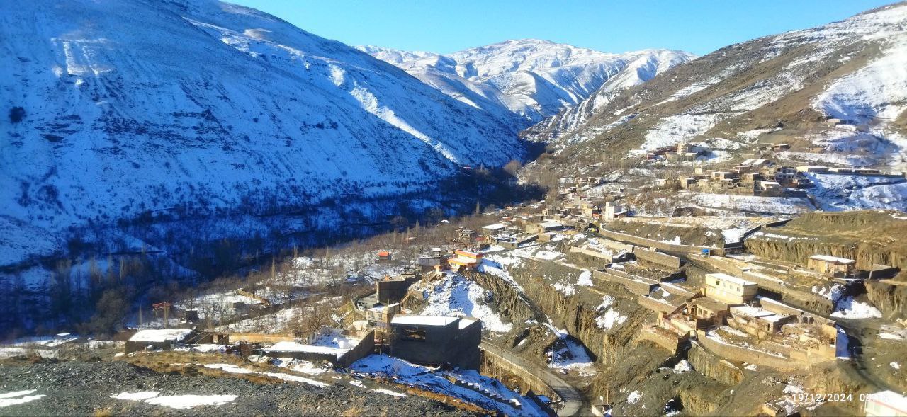 روستای دهبار بعد از برف اخیر 