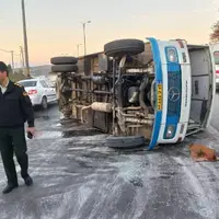 واژگونی مینی‌بوس در مازندران ۲۱ مصدوم بر جا گذاشت