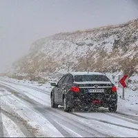 لغزندگی سطح جاده‌های استان اردبیل به دنبال بارش برف و باران