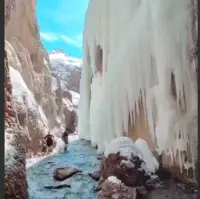 چهره زمستانی تنگه‌واشی فیروزکوه