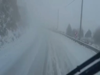 کولاک برف در جاده تایباد - خواف