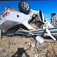 جان‌باختن یک نفر در واژگونی خودروی پژو پارس در سمنان