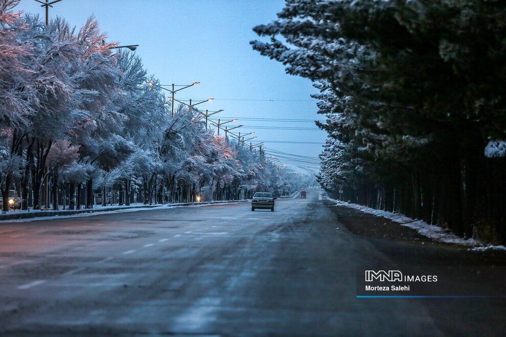 چهره برفی مبارکه اصفهان