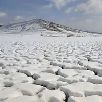 کویر یزد رو سفید شد 