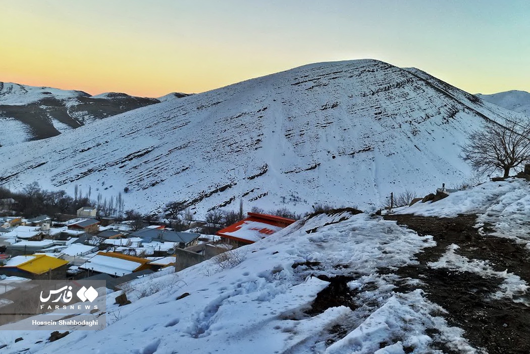 طبیعت برفی روستاهای قم