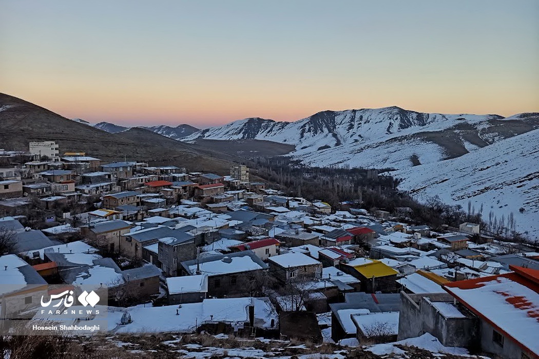 طبیعت برفی روستاهای قم