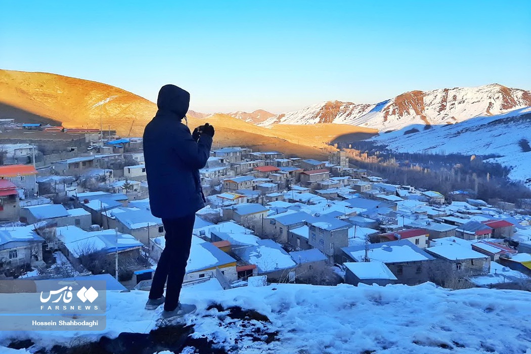 طبیعت برفی روستاهای قم