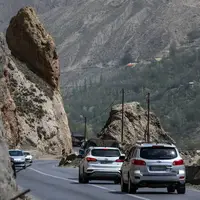 مسدودیت دو شبه جاده هراز 