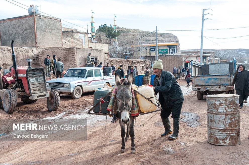 مصائب فصل زمستان در روستای مارشک